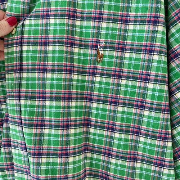 Ralph Lauren 4XB Green Plaid Button Down Mens Shirt - Picture 10 of 10